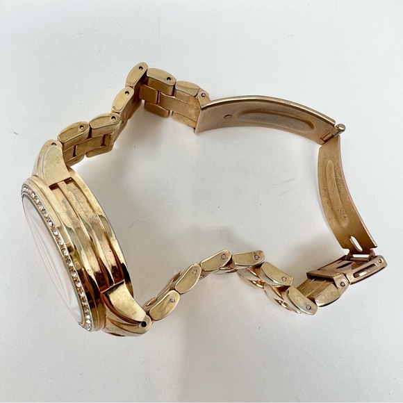 Michael Kors Gold Tone Stainless Steel Watch with Rose Gold Watch Face - Picture 3 of 6